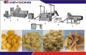 China 100kg/H Fried Crispy Bugles Snack Food Extruder Machine , Extrusion Snacks Food Machinery wholesale