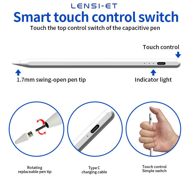 High Precision White Active Smart Universal Digital Drawing Pen For Android