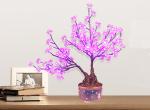 LED Chinese Simulation Bonsai Resin Ornaments Decorative Lamp Peach Blossom