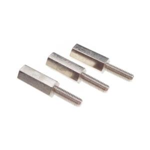 China Nickel Finsih M3 Custom Fasteners Brass Hex Spacers 5.5 OD 8 Length wholesale
