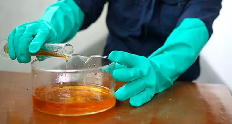 Resistance to chemical corrosion protection rubber hand gloves industrial safety work