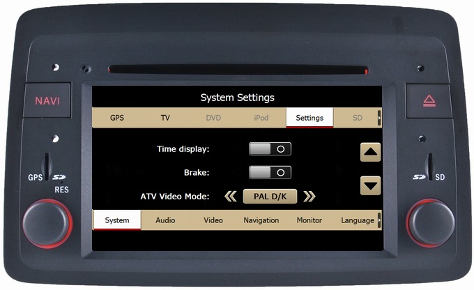 Ouchuangbo autoradio DVD GPS for Fiat Panda(2004 onward) with steering wheel control mp3