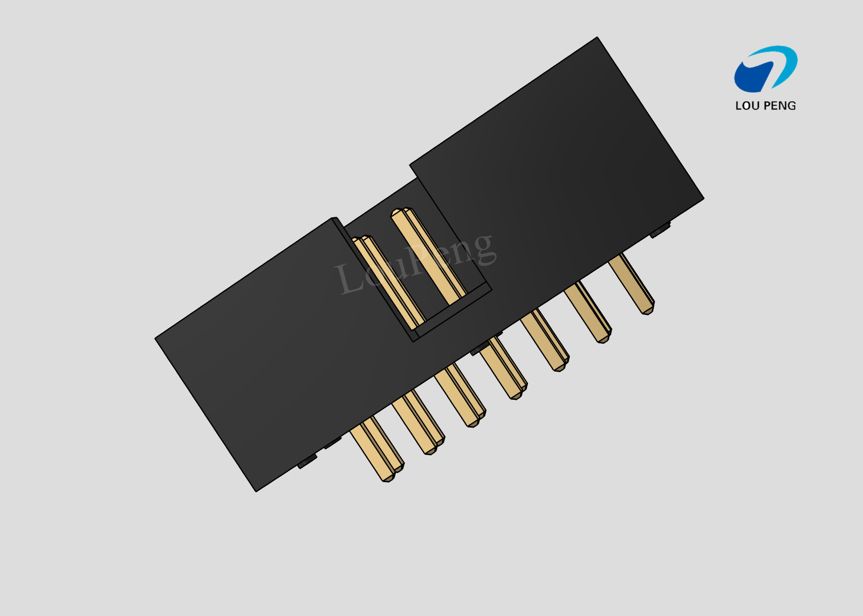 IDC Header connector, PCB Mount Receptacle, Board-to-Board, 2x7 Position, 1.27mm Pitch, Gold Flash, vertical，DIP