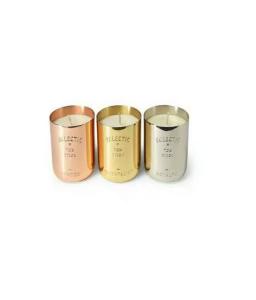 China Home scented white soy candle with Jasmine fragrance &amp; metal cup wholesale