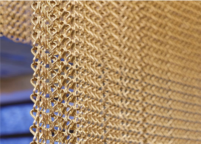 Flexible 316 Stainless Steel Decorative Wire Mesh Architectural For Stair Railing