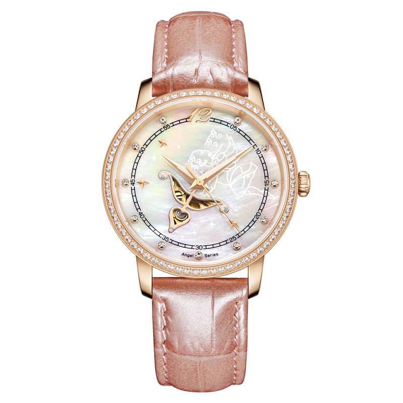 2019 New Automatic Mechanical Watch Women Watch Fashion Leather Strap watch