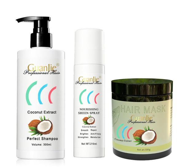 Coconut Shampoo Nourishing Sheen Spray Hair Mask Repair Anti Frizz Smooth