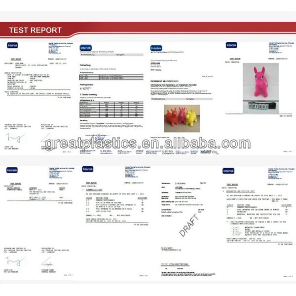 Cute Red Bouncy Horse Ecofriendly PVC Material For 3 Ages Kids Jumping