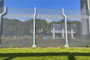 China V Types 358 Anti Climb Fence Perimeter Clear View Fence With Barbed Wire On Top wholesale
