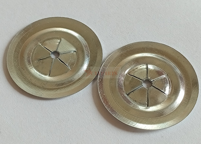 1.5 Inch Dia Galvanized Steel Round Self Locking Washer For Fixing Insulation Pins