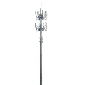 China Powder Coated Steel Monopole Tower Broadcasting / 4g / Cell Phone Signal wholesale