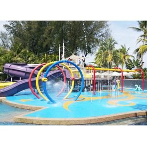 China Customized Kids Water Playground Circles Spray With Galvanized Carbon Steel wholesale