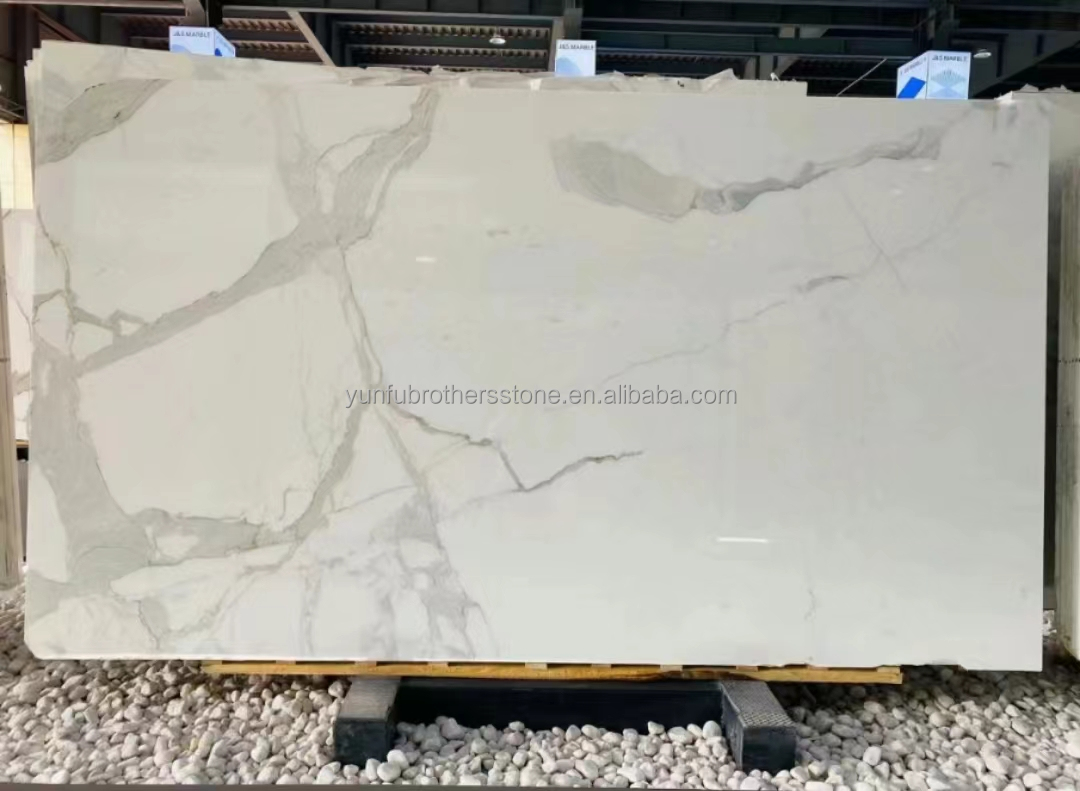 Home Decor Modern Fish Belly White Marble Stone Slabs for Living Room and Floor Tiles