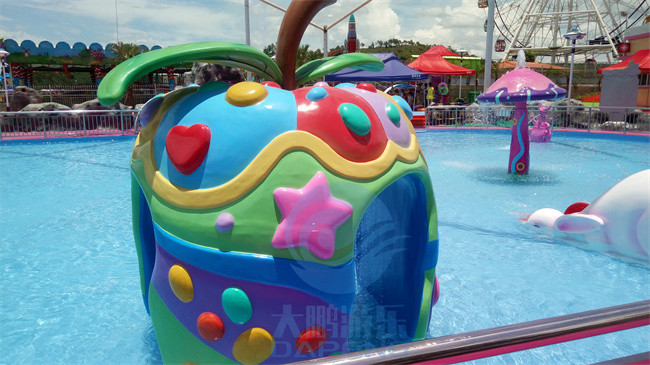 Apple Swimming Pool Fountains And Waterfalls Water House Fiberglass For Kids
