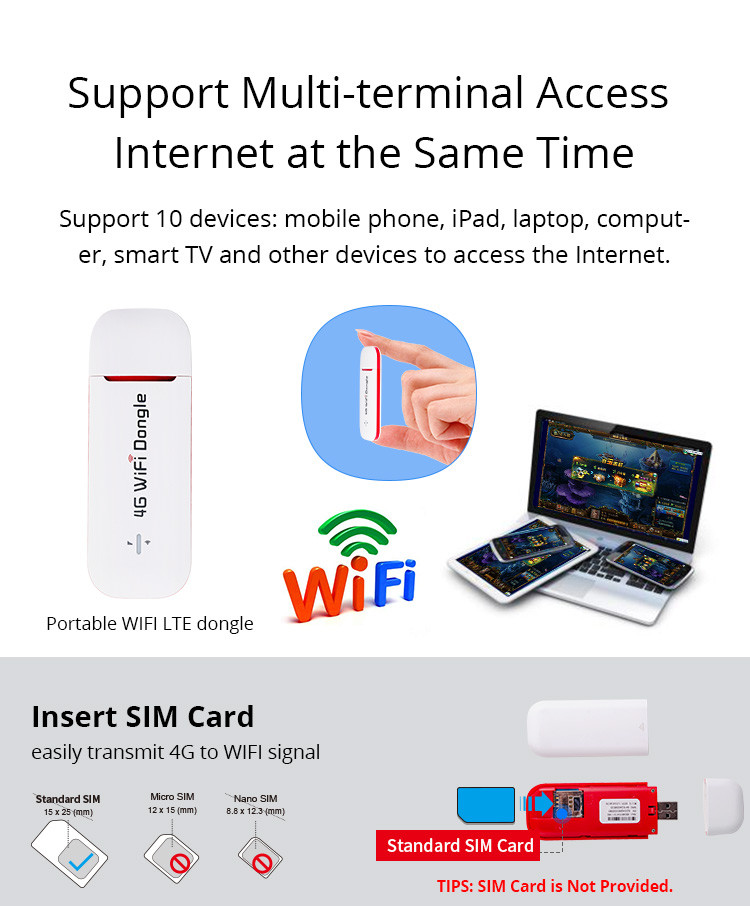 CE 4G USB Wifi Modem Unlocked Sim Card Modem Router