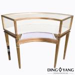 Curve 1350X550X960MM Jewellery Shop Display Cabinets