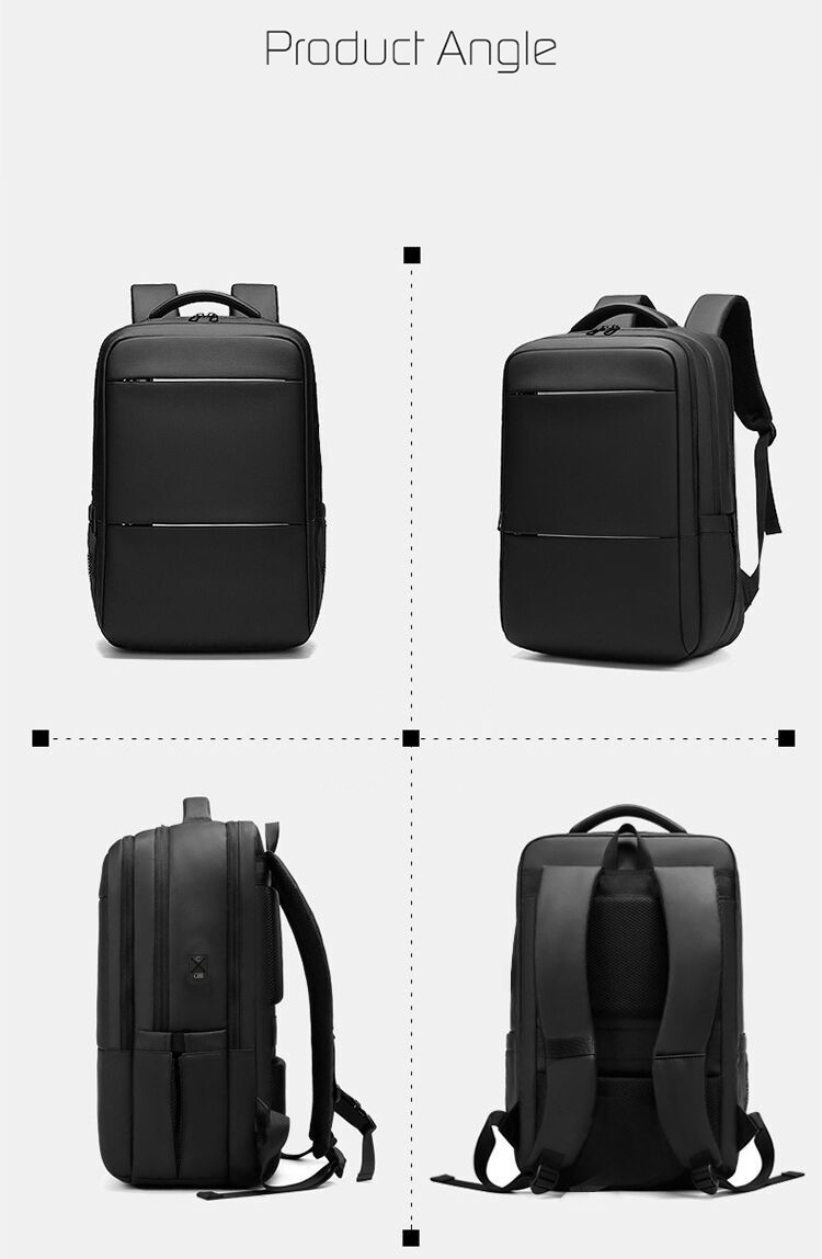 Factory selling custom logo men's waterproof business travel 15.6-inch laptop Backpack