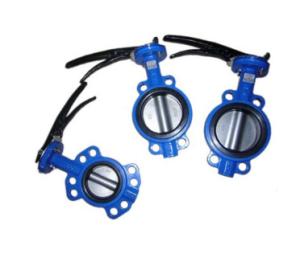 China Ductile Iron 4 Inch Wafer Butterfly Valve With Lever Operator wholesale