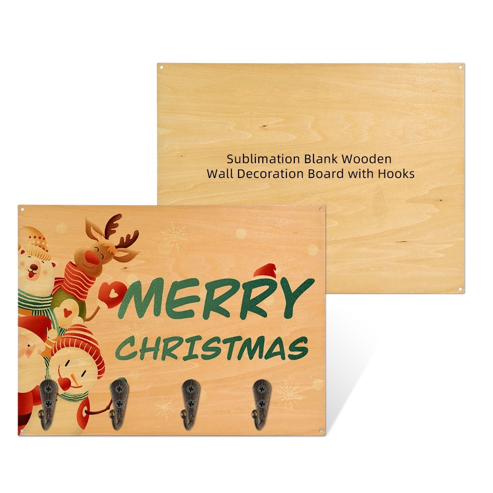 Customized Wall Mounted Key Hook Board Wood Blanks For Sublimation