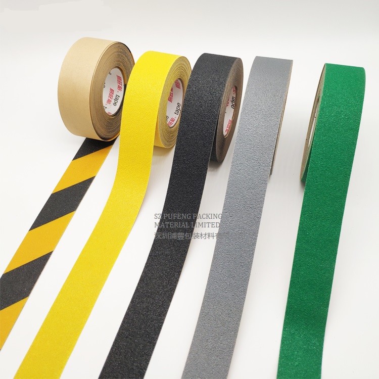 0.1mm-0.5mm PVC Black And Yellow Floor Marking Tape