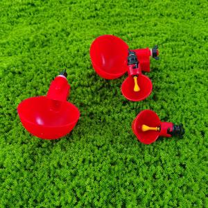 China Round Plastic Automatic Poultry Drinking Bowl Red wholesale