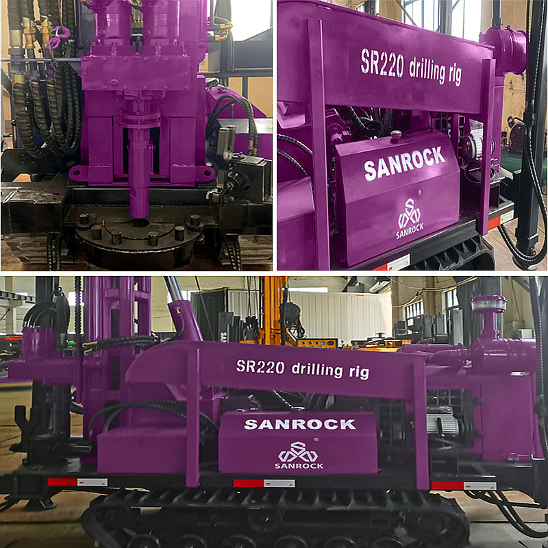 Hydraulic Borehole Drilling Machine Yunnei Engine Crawler Water Well Drilling Rig 4800 KG
