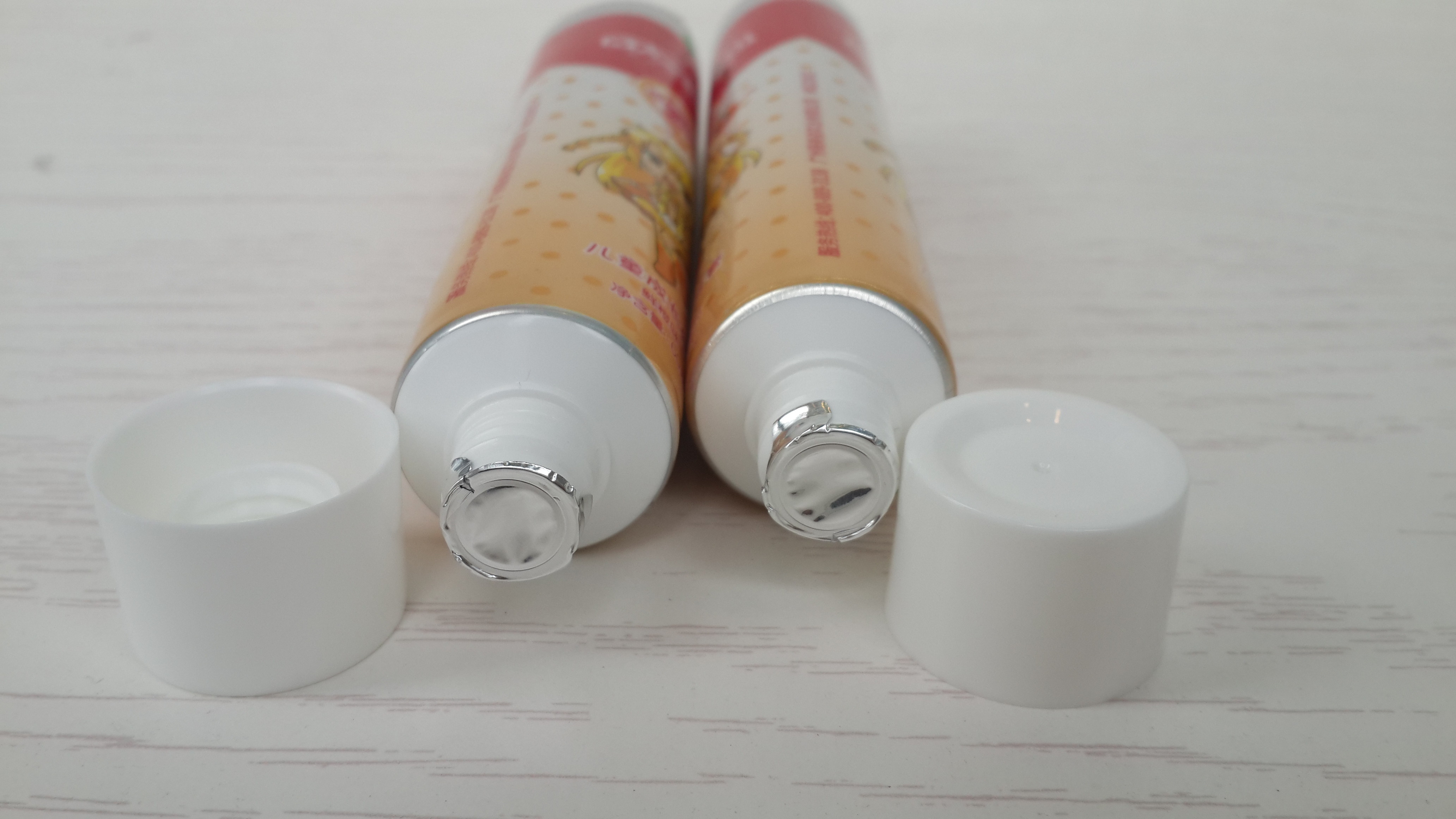 150mm Length Children Toothpaste Tube Aluminium Barrier Laminated With Screw Cap