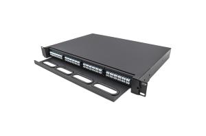 China 19&quot; 1U 48Port 96 Cores LC Fiber Optic Patch Panel Cabinet For Data Center wholesale