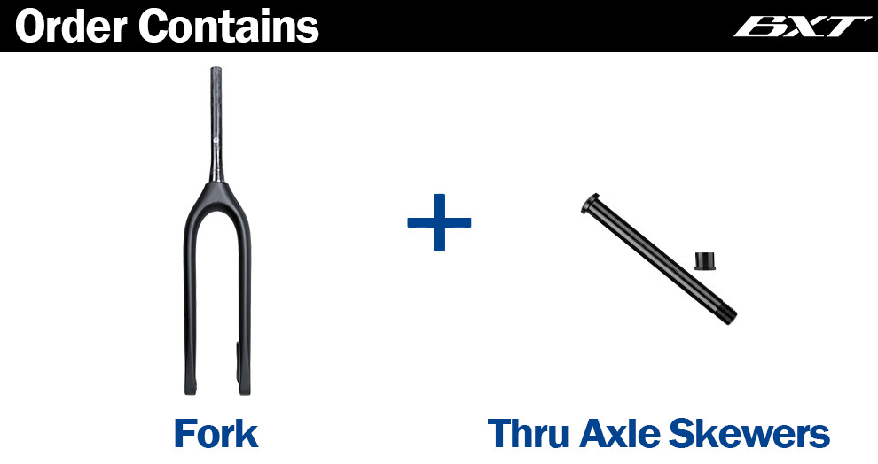 27.5 Thru Axle Carbon Fiber Rigid Fork T1000 Mountain Carbon Fiber Bicycle Forks Disc Brake