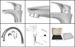 Top Mounted Bathroom 304 Stainless Basin Mixer Faucet