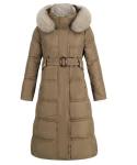 Custom Clothing Factory China Women'S Slim Down Jacket Long Winter Coat Hooded