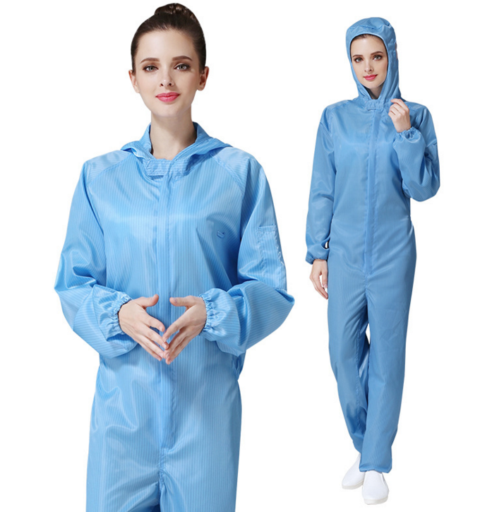 100D Polyester Twill Anti Static ESD Stripes Fabric for Clearing Room Overoll Material
