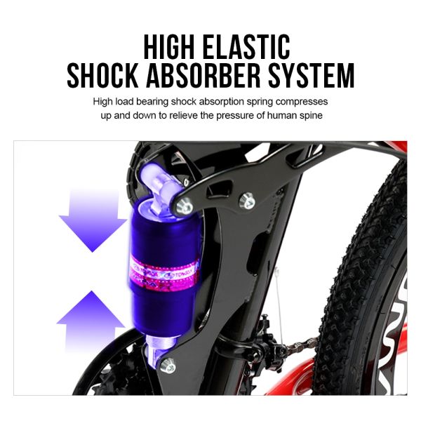 27.5 29 Inch Foldable Electric Mountain Bike For Adults Full Suspension 6 Spokes E-Mtb