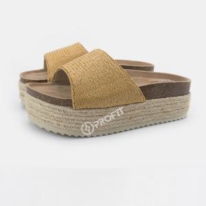 China Slip Resistant EVA Wedge Sandal , 35EU Open Toe Slide Sandals wholesale