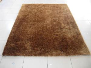 China 1200d Plain Design Shiny Polyester silk shaggy Carpet wholesale