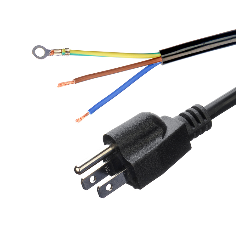Customized ETL 3 Prong American Power Cord ETL1ft Flat Head Extension Cord PVC Jacket 3X16AWG 7a 125v 2 Prong Figure 8