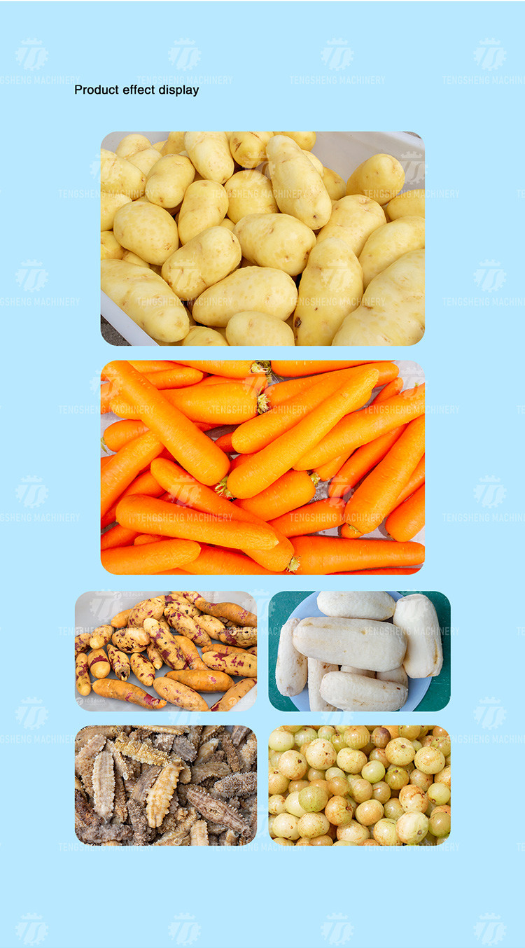 Large Medium And Small Brush potato Cleaning Machine Stainless Steel
