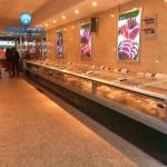Commercial Supermarket Island Freezer , Island Display Fridge CE Certificated