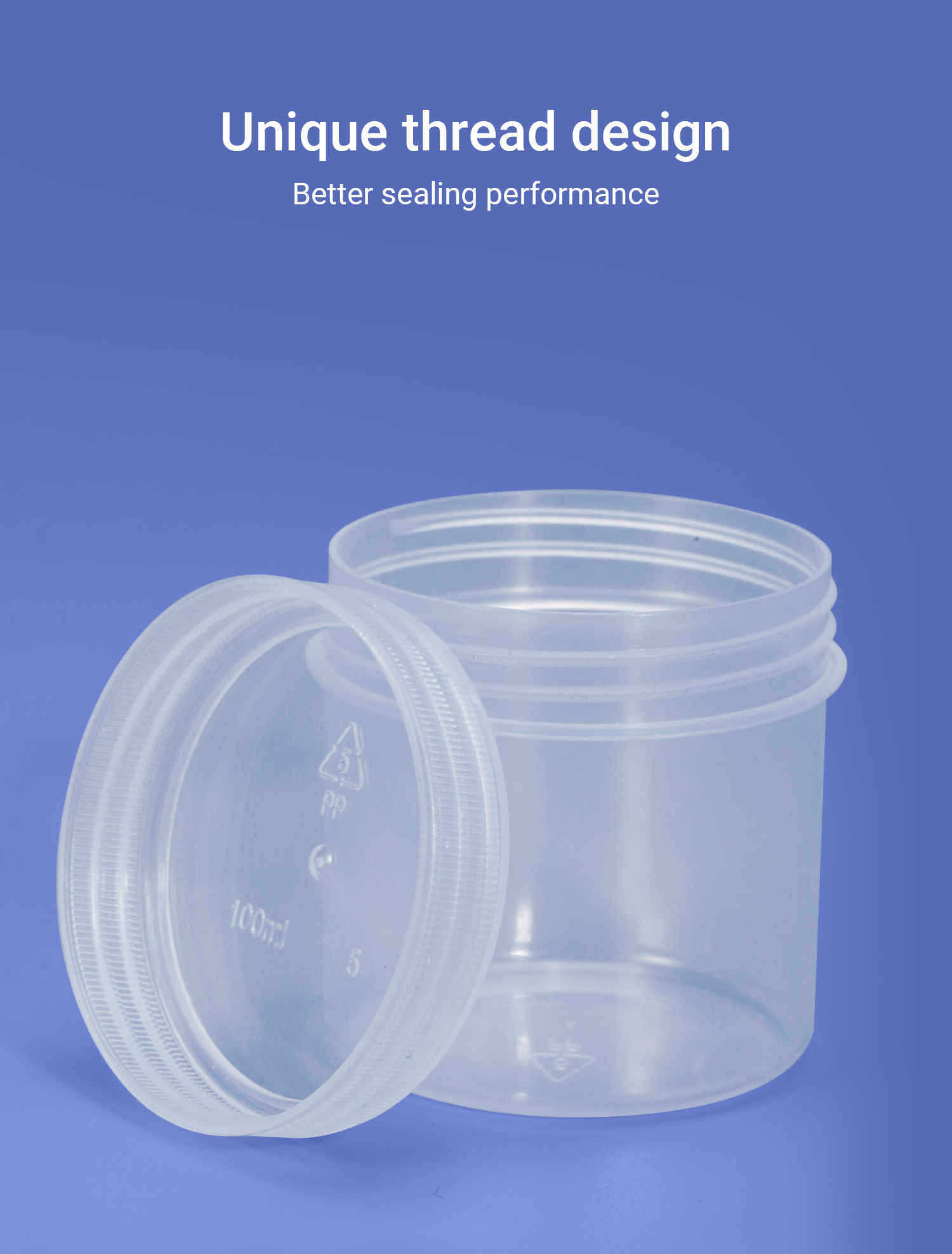 HDPE PP Empty Cookie Plastic Jar container Canister Food Storage Wide Mouth 500ml
