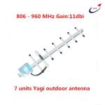 Indoor Outdoor Yagi Antenna 960Mhz 55cm Height 13dBi Aluminum Alloy With N