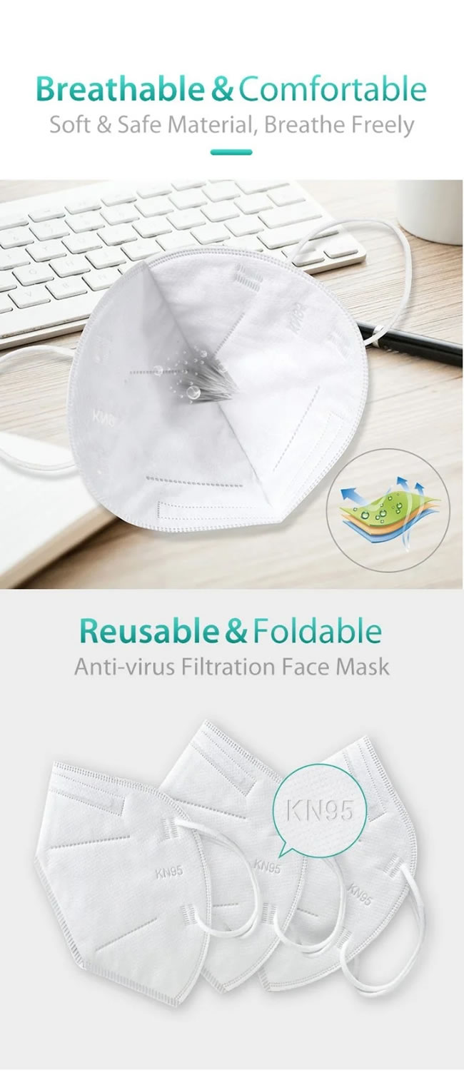 Disposable N95 Dust Mask , Anti Bacteria Niosh Approved Dust Mask3