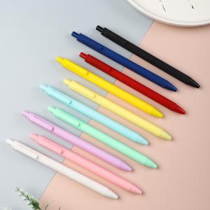 China Minimalist Office Creative Gel Ink Pen Macaron Press Pen Sweet Colors Gift Gel Pen wholesale