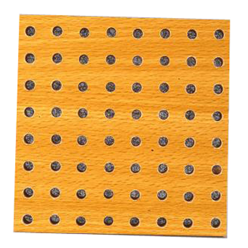 Fireproof Wooden Acoustic Perforated MDF Panels For Wall And Ceiling
