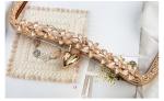 Chili Shape Closure Flower Purse Clutch Frames With Stone