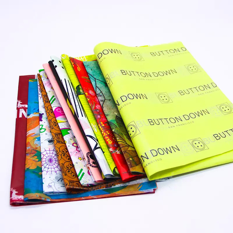 Polka Dot Gingham Double Color Background Tissue Paper Wrap For Shoe Box Nail Polish