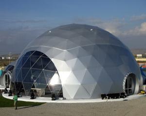 China Gray Portable Geodesic Dome Tent , Movable PVC Dome Event Tent wholesale