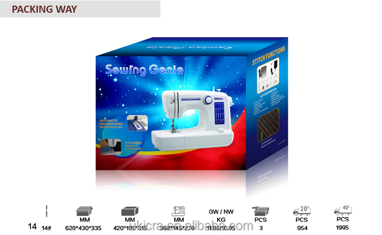 Manual Feed Mechanism Mini Household Sewing Machine UFR-611 with Flat-Bed Configuration