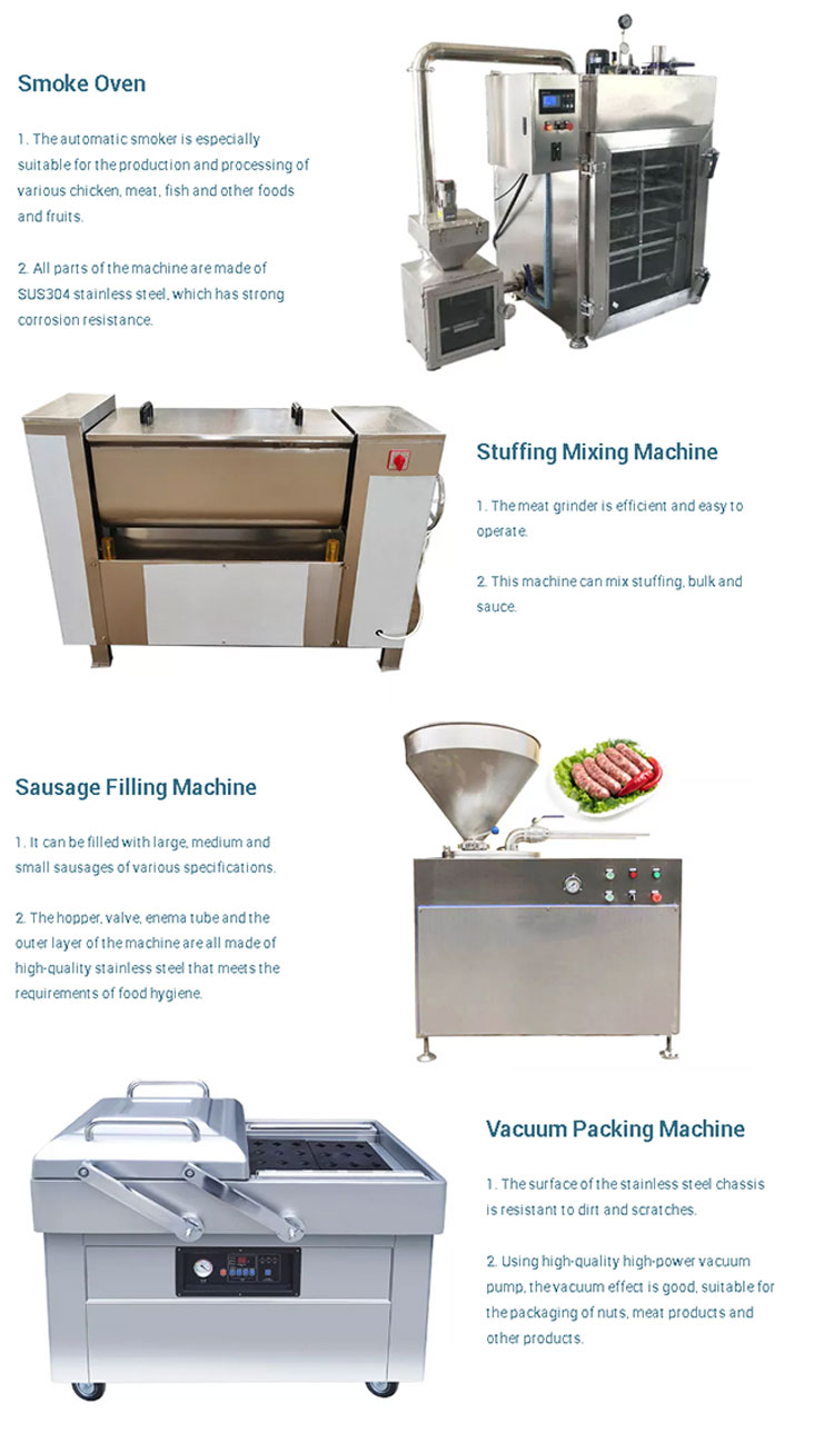 Commercial Large Scale Sausage Production Line Easy Operation 2100*920*1040mm