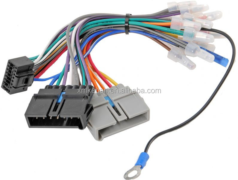 RoHS Compliant Car Stereo Radio DVD Player Wiring Harness with Automotive ECU Housing