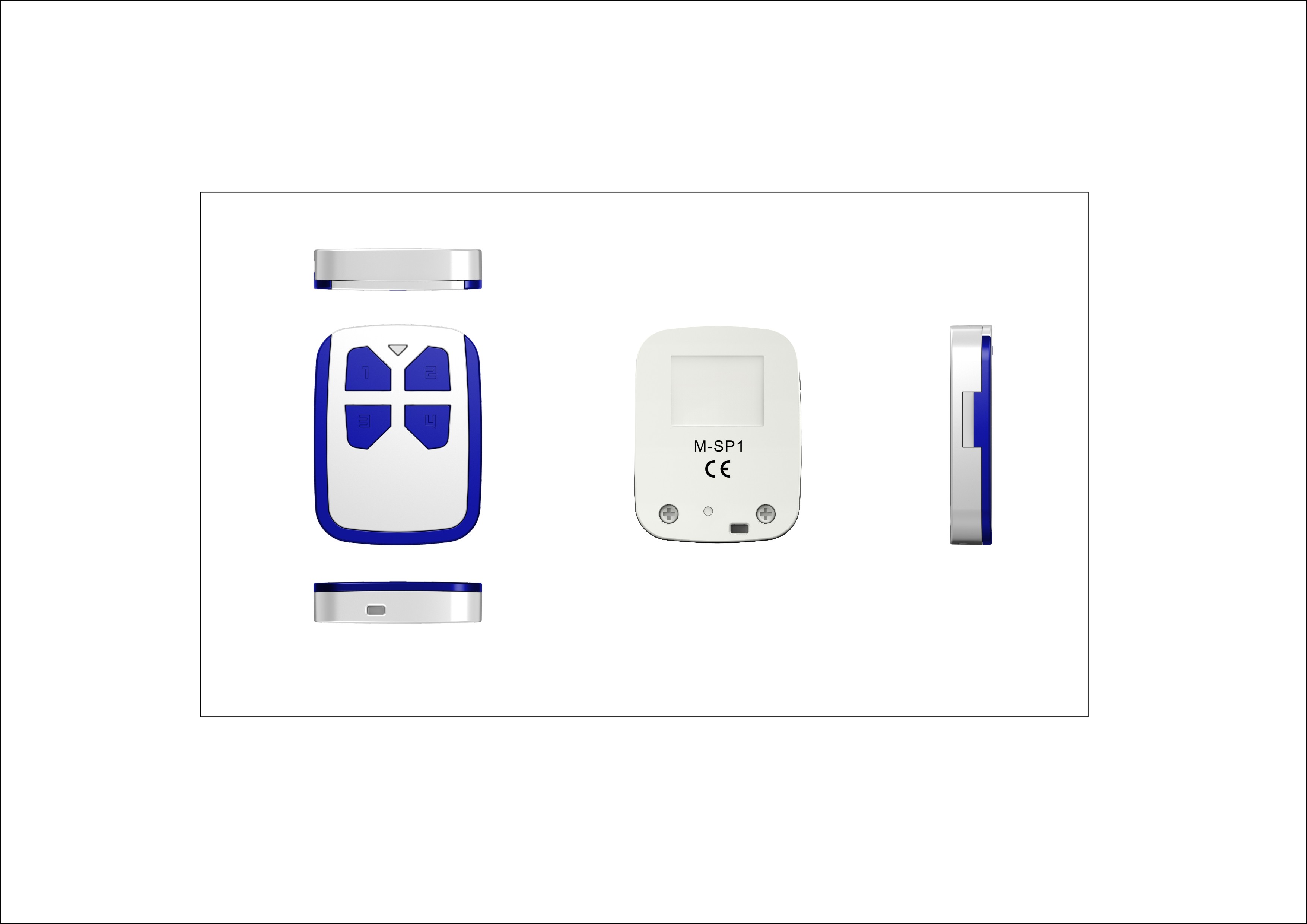 Key Press Spare Garage Door Remote , Replacement Roller Door Remote Stylish Ultrathin Design